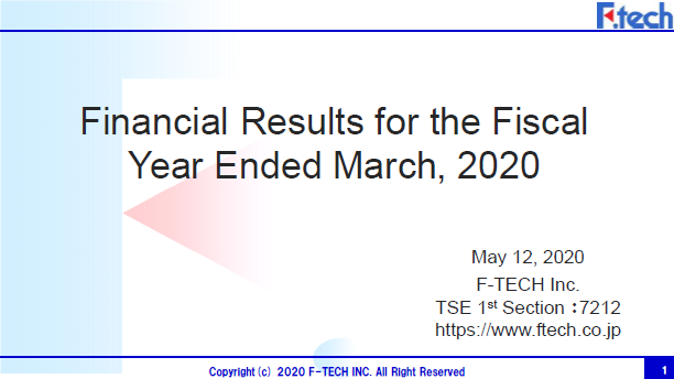 FY20 Financial Presentation